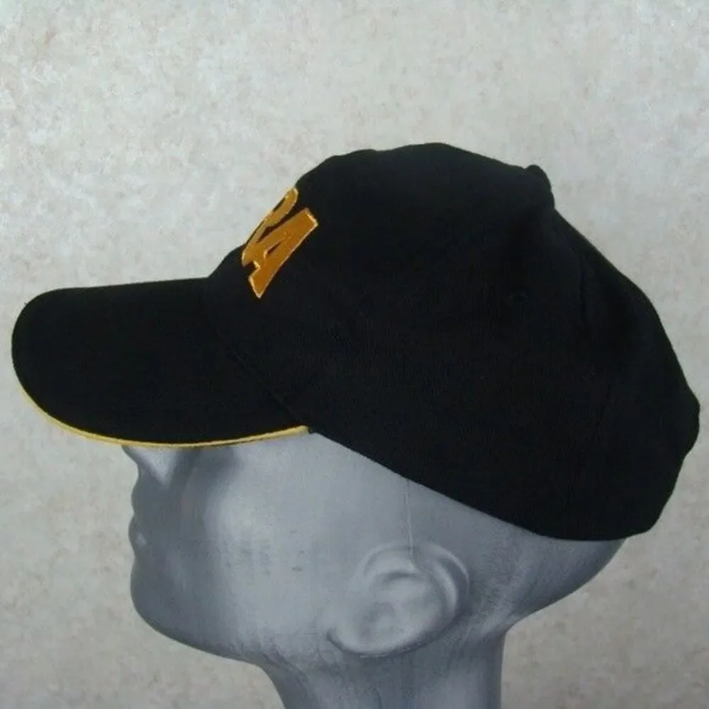 NRA Black Gold Baseball Hat Cap Embroidered Logo USA Flag Patriotic